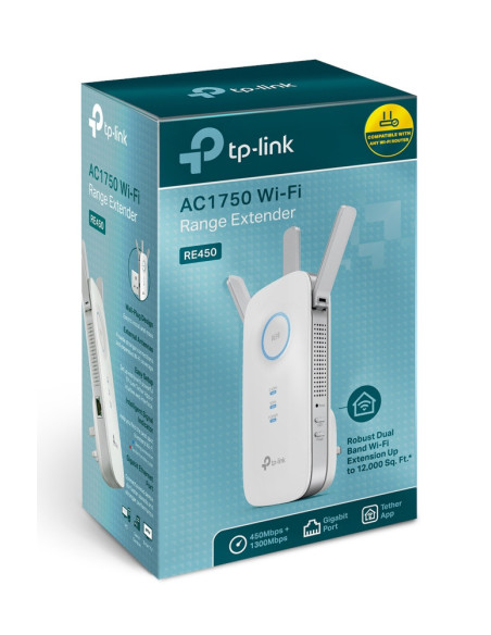 TP-Link RE450 Repetidor de red Blanco 10, 100, 1000 Mbit s