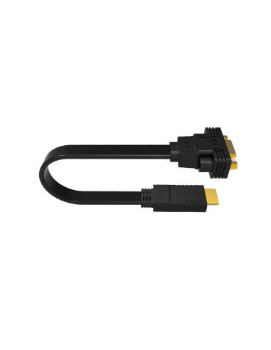 Ewent EW9869 adaptador de cable de vídeo 0,15 m HDMI tipo A (Estándar) VGA (D-Sub) Negro