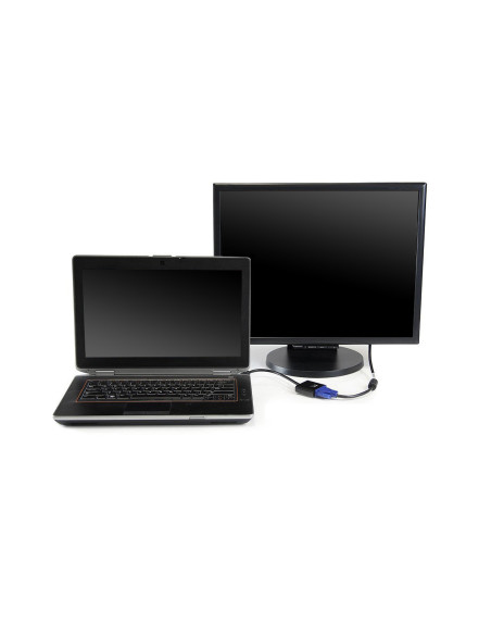 Ewent EW9864 adaptador de cable de vídeo 0,2 m HDMI VGA, 3.5mm Negro