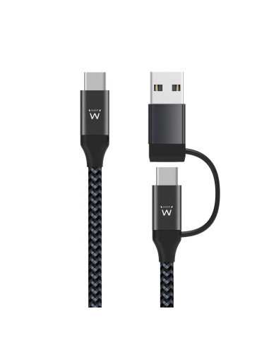 Ewent EW9918 cable USB USB 3.2 Gen 1 (3.1 Gen 1) 1 m USB C Negro