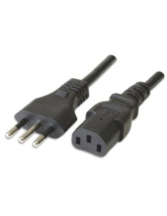 Ewent EC1904 cable de transmisión Negro 3 m Enchufe tipo L C13 acoplador