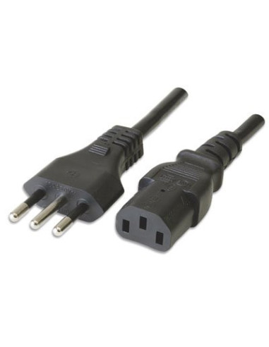 Ewent EC1904 cable de transmisión Negro 3 m Enchufe tipo L C13 acoplador