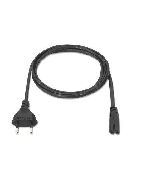 AISENS A132-0173 cable de transmisión Negro 1,5 m CEE7 7 C7 acoplador