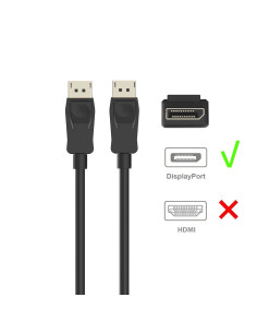 Ewent EC1400 cable DisplayPort 1 m Negro 2