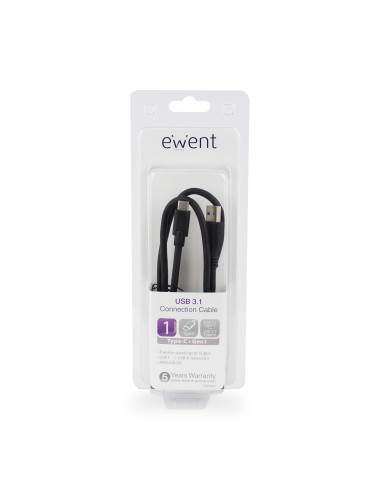 Ewent EW9649 cable USB USB 3.2 Gen 1 (3.1 Gen 1) 1 m USB C USB A Negro