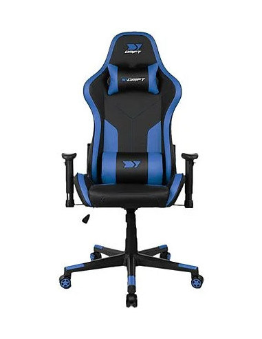 DRIFT DR90V8BL silla para videojuegos Silla para videojuegos de PC Asiento acolchado Negro, Azul