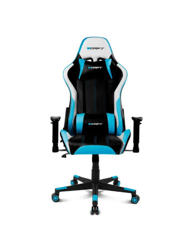 DRIFT DR175 Silla para videojuegos universal Asiento acolchado Negro, Azul, Blanco