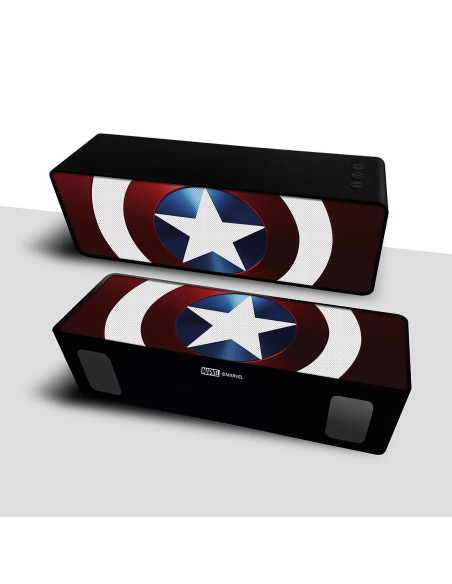 ERT Group Altavoz Bt stereo 2.1 portátil inalambrico 10W Captain America 001 Marvel Rojo