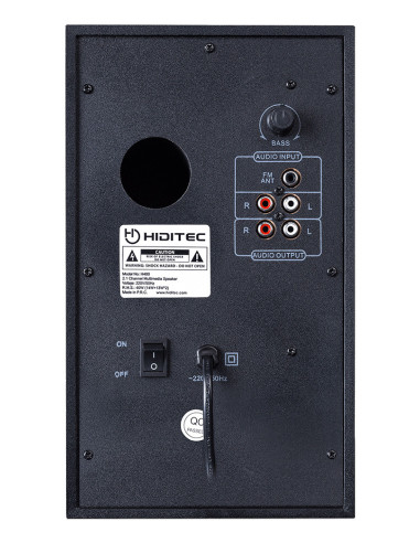 Hiditec H400 conjunto de altavoces 40 W Universal Negro 2.1 canales Bluetooth