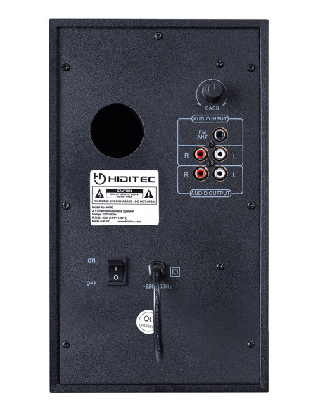 Hiditec H400 conjunto de altavoces 40 W Universal Negro 2.1 canales Bluetooth