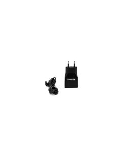 Cargador adaptador de pared phoenix universal 5v 2x usb 2A incluye cable usb a micro usb negro PHMICROUSBCHARGER+ 2