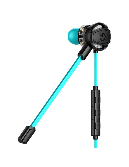Hiditec Taiko Auriculares Alámbrico Dentro de oído Juego Negro, Turquesa