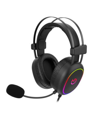 Hiditec Erys ARGB Auriculares Alámbrico Diadema Juego Negro