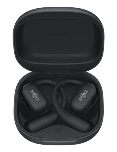SHOKZ OpenFit 2 Auriculares Inalámbrico gancho de oreja, De oreja abierta Llamadas Música Deporte Uso diario Negro