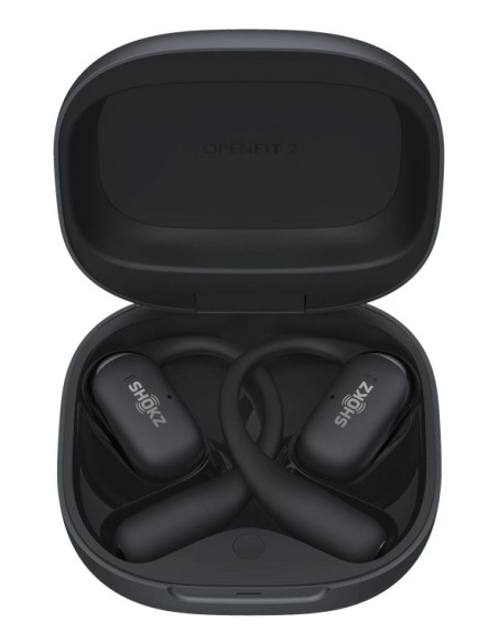 SHOKZ OpenFit 2 Auriculares Inalámbrico gancho de oreja, De oreja abierta Llamadas Música Deporte Uso diario Negro
