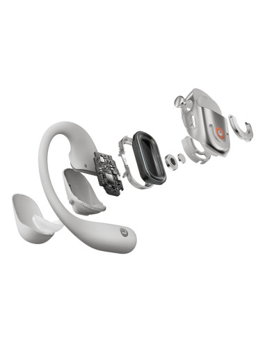 SHOKZ OpenFit 2+ Auriculares Inalámbrico gancho de oreja, Dentro de oído Llamadas Música Bluetooth Gris