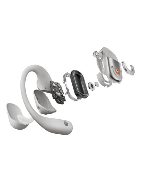 SHOKZ OpenFit 2+ Auriculares Inalámbrico gancho de oreja, Dentro de oído Llamadas Música Bluetooth Gris