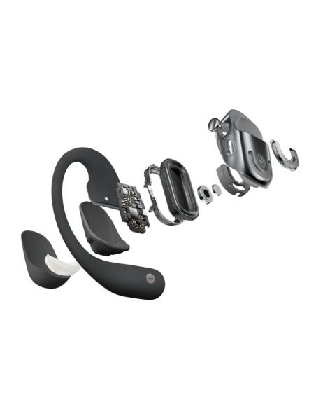 SHOKZ OpenFit 2+ Auriculares Inalámbrico gancho de oreja, Dentro de oído Llamadas Música Bluetooth Negro