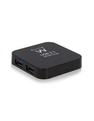 Ewent EW1134 hub de interfaz USB 3.2 Gen 2 (3.1 Gen 2) Type-A 5000 Mbit s Negro