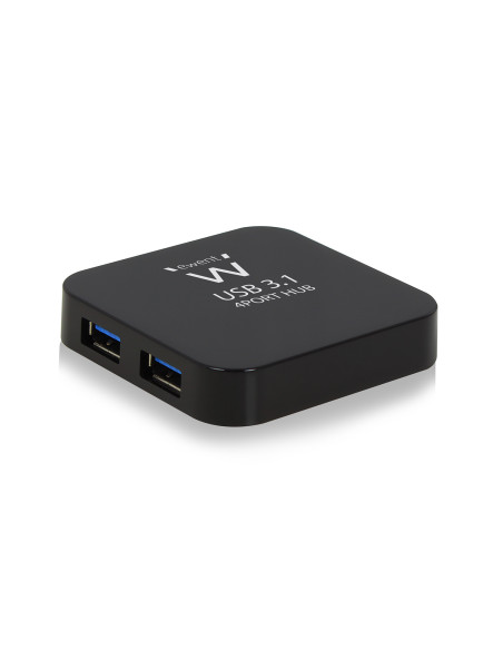 Ewent EW1134 hub de interfaz USB 3.2 Gen 2 (3.1 Gen 2) Type-A 5000 Mbit s Negro