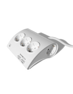 Ewent EW3935 base múltiple 1,5 m 5 salidas AC Interior Blanco 2