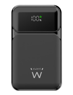 Ewent Power Bank de 65W y 20,000 mAh – Batería Externa de Carga Rápida con Entrada y Salida USB-C