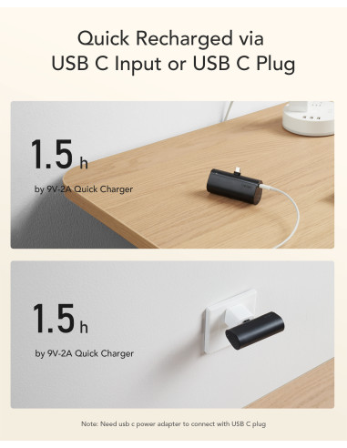 VEGER PlugOn-L VG-W0556 PowerBank 5000mah PD20W Type-C connector built-in