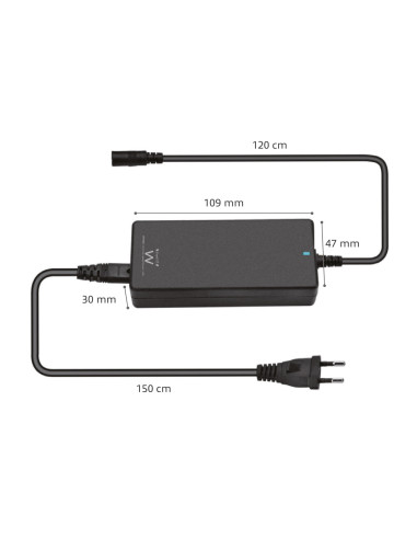 Ewent EW3888 adaptador e inversor de corriente Interior 65 W Negro