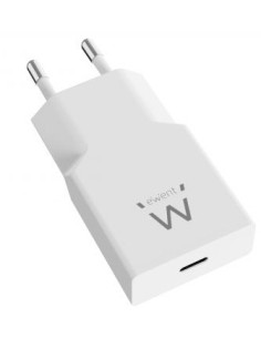 Ewent Cargador Rápido USB-C PD de 20W con Tecnología GaN y Diseño Ultrafino
