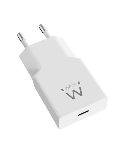 Ewent Cargador Rápido USB-C PD de 20W con Tecnología GaN y Diseño Ultrafino