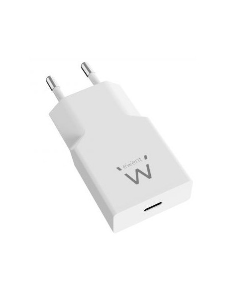 Ewent Cargador Rápido USB-C PD de 20W con Tecnología GaN y Diseño Ultrafino