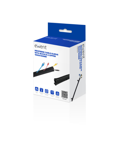 Ewent EW1562 organizador de cables Universal Pasacables Negro 1 pieza(s)