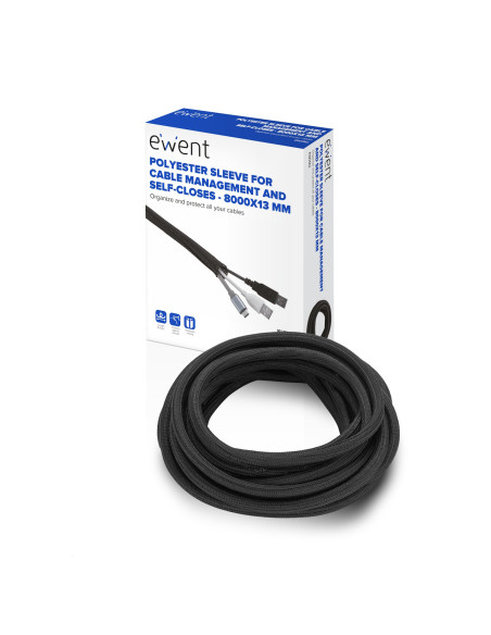 Ewent EW1561 organizador de cables Universal Pasacables Negro 1 pieza(s)