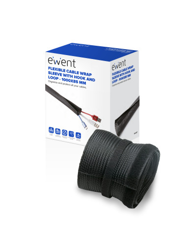 Ewent EW1557 organizador de cables Universal Pasacables Negro 1 pieza(s)
