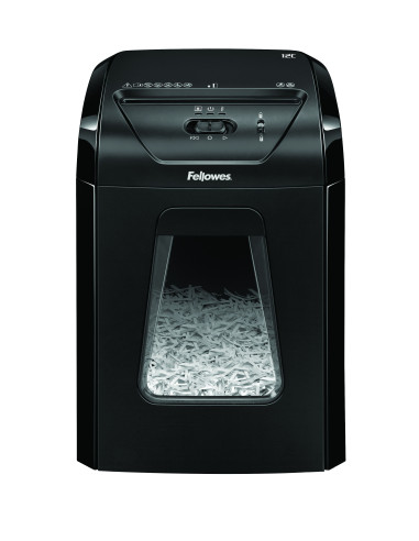 Fellowes Powershred 12C triturador de papel Corte cruzado 22,5 cm Negro