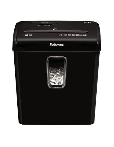 Fellowes Powershred P-30C triturador de papel Corte cruzado 22 cm Negro