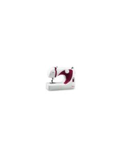 Maquina de coser portatil jata 13 diseños de puntada motor 70w ojal en 4 tiempos asa transporte blanco rojo MC695