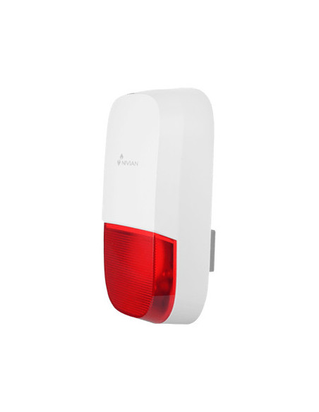 Nivian NVS-S7B sirena Sirena inalámbrica Exterior Rojo, Blanco