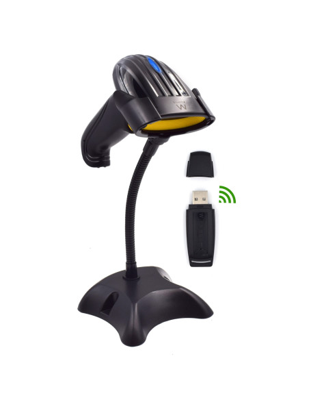 Ewent EW3430 lector de código de barras Lector de códigos de barras portátil 1D LED Negro