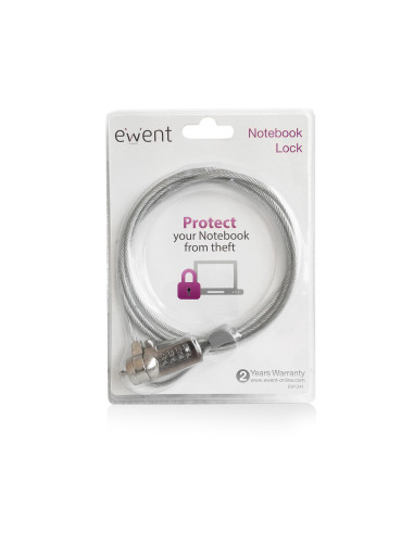 Ewent EW1241 cable antirrobo Plata 1,5 m