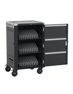 Ewent EW1701 carrito y armario de dispositivo portátil Armario de gestión y carga para dispositivos portátiles Negro, Gris