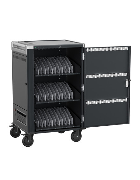 Ewent EW1701 carrito y armario de dispositivo portátil Armario de gestión y carga para dispositivos portátiles Negro, Gris