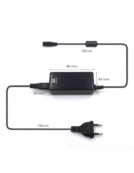 Ewent EW3962 adaptador e inversor de corriente Interior 45 W Negro