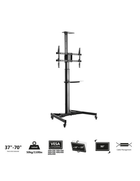 Ewent EW1540 soporte para pantalla de señalización 177,8 cm (70") Negro