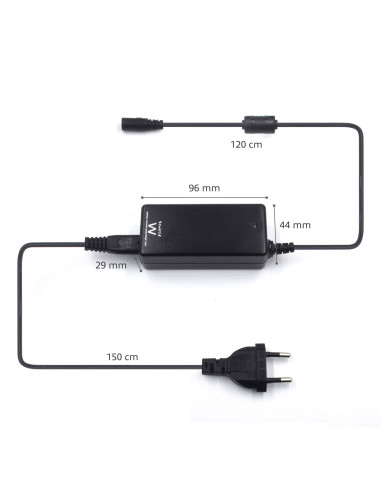 Ewent EW3962 adaptador e inversor de corriente Interior 45 W Negro