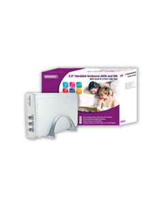 Eminent Portable 3.5" Harddisk Enclosure SATA and IDE Gris USB con suministro de corriente