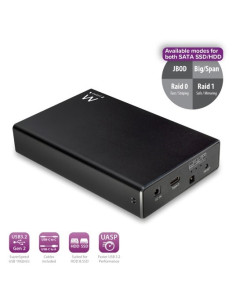 Ewent EW7077 caja para disco duro externo Carcasa de disco duro SSD Negro 2.5" 2