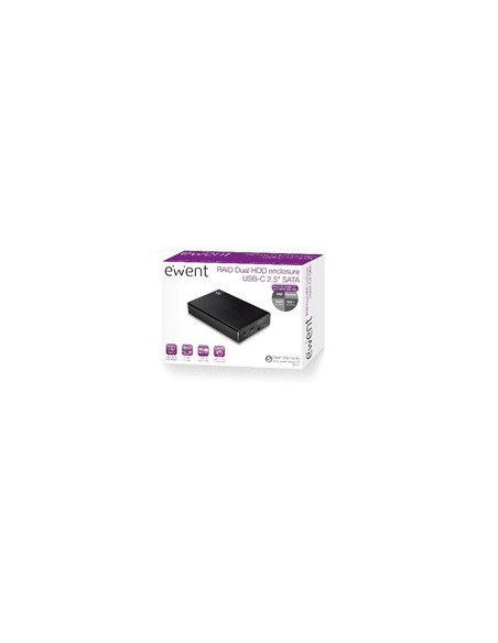 Ewent EW7077 caja para disco duro externo Carcasa de disco duro SSD Negro 2.5"