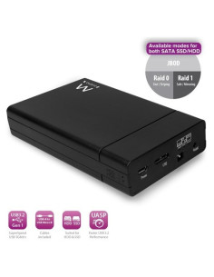 Ewent EW7043 caja para disco duro externo Carcasa de disco duro SSD Negro 2.5" 2