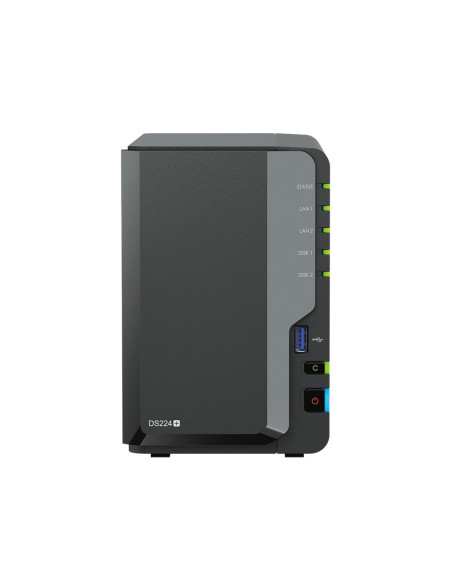 Synology DiskStation DS224+ servidor de almacenamiento NAS Escritorio Intel® Celeron® J4125 2 GB DDR4 0 TB Negro